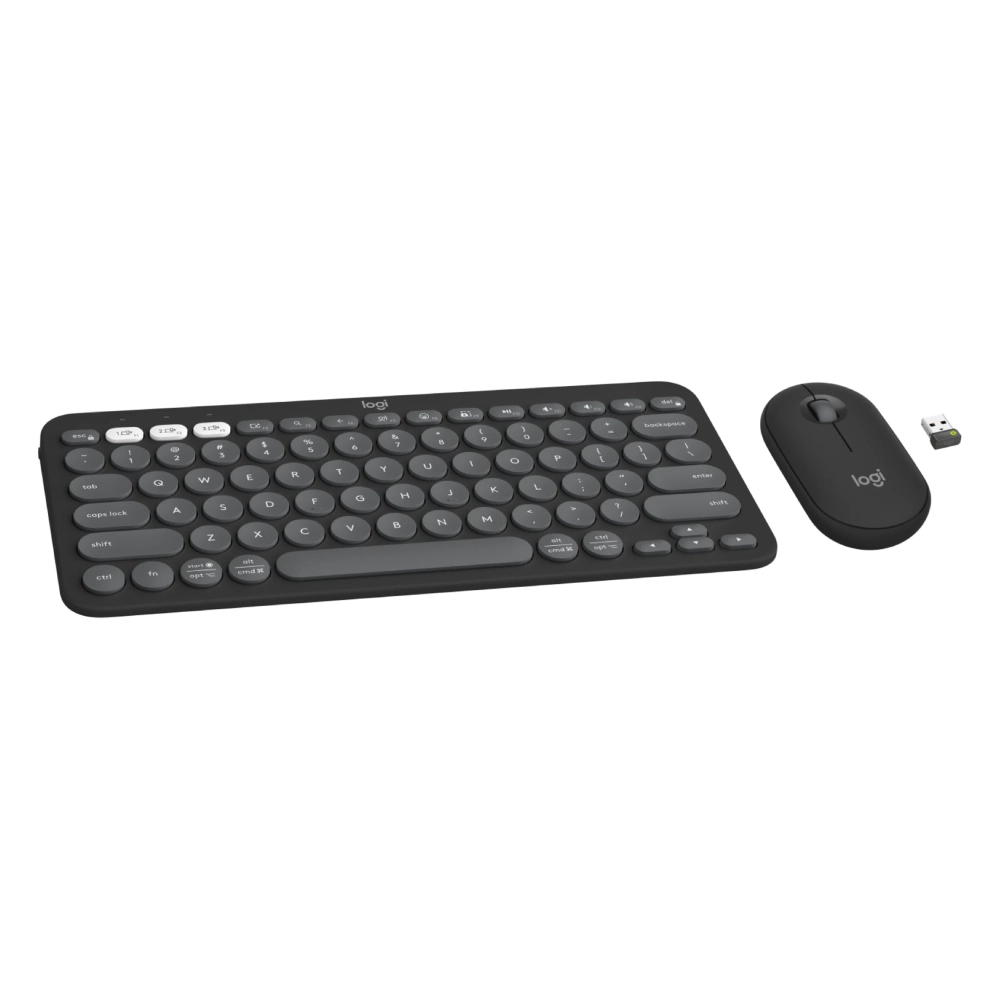 Logitech Bluetooth Keyboard Mouse Combo Pebble 2 Black view 2